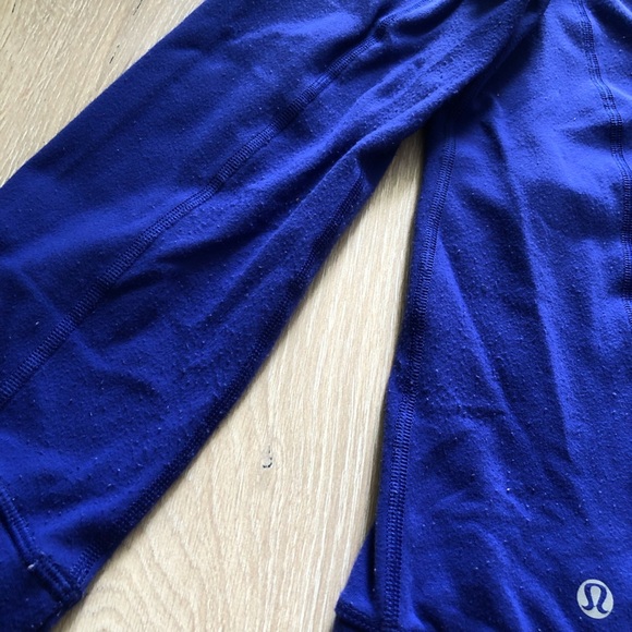 Lululemon Zip Up Striped Logo Jacket in Blue Size 8 - Picture 14 of 14